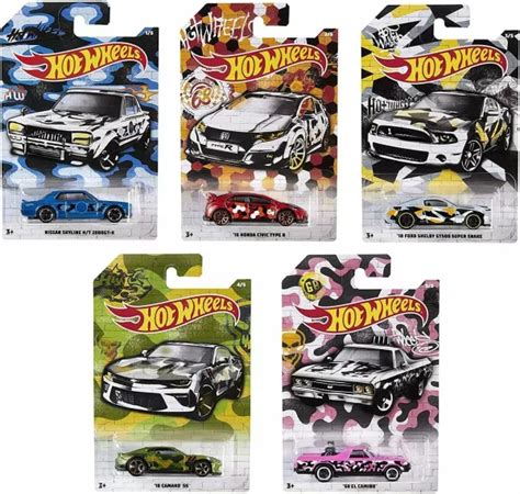 Hot Wheels URBAN CAMO 2020 CAMOUFLAGE Series FULL SET 5 CARDS Gbuy