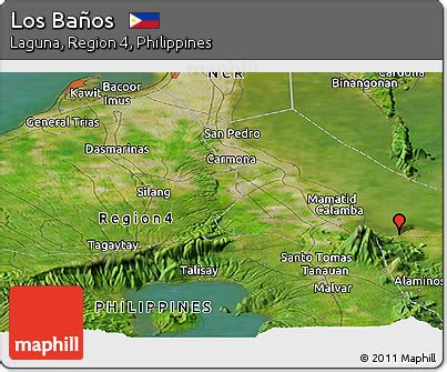 Free Satellite Panoramic Map of Los Baños