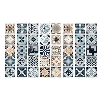 Tapis De Cuisine Azulejos En Vinyle Largeur X Longueur Cm