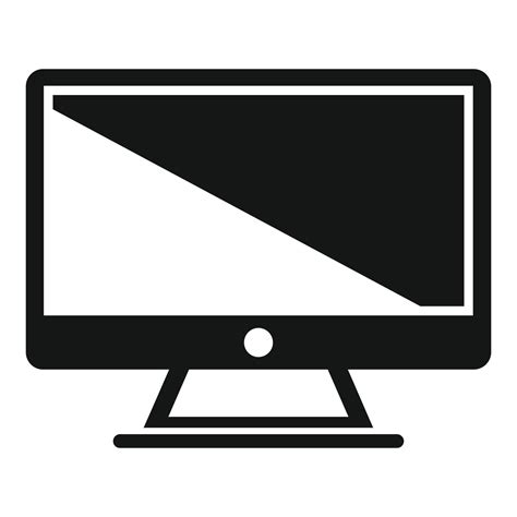 Internet Monitor Icon Simple Vector Computer Screen Vector