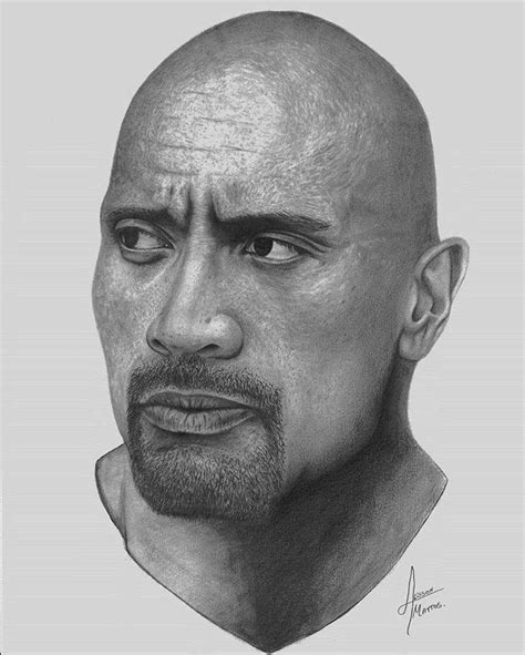 Dwayne johnson, Pencil art drawings, The rock