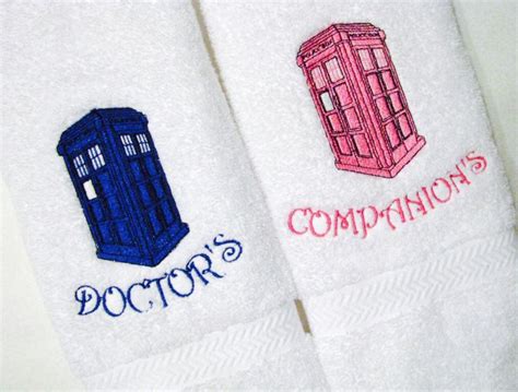 Wibbly Wobbly Timey Wimey Towels Doctor Who Bathroom His And Hers