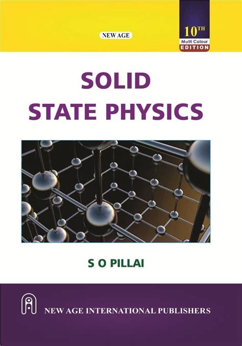 Buy Solid State Physics Textbook SO Pillai New Age Pub