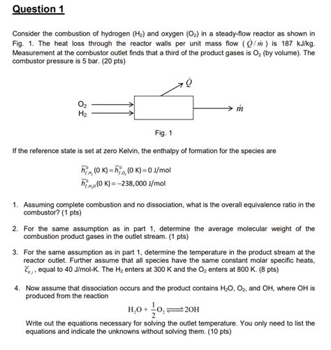 Question Consider The Combustion Of Hydrogen H Chegg