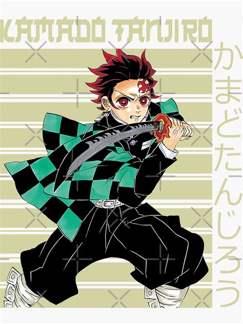 Sticker Kamado Tanjiro Tueur De D Mons Japonais Kimetsu No Yaiba