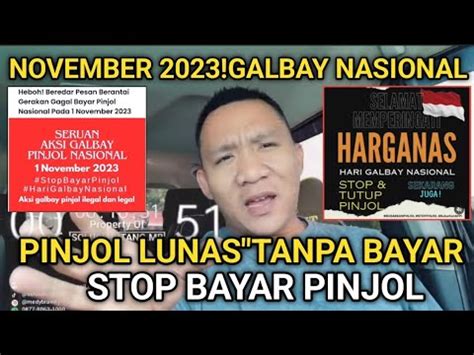 Stop Bayar Pinjol Legal Ilegal Galbay Nasional Bubarkan Afpi Youtube