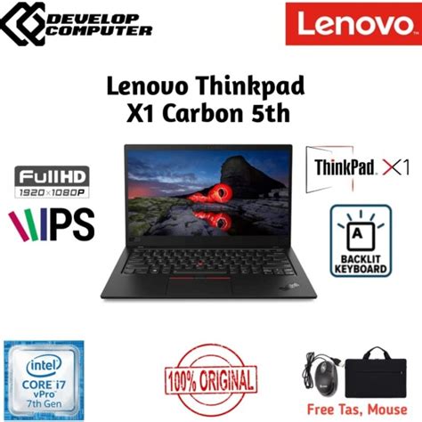 Jual Lenovo Thinkpad X1 Carbon Core I7 Gen7 Ram 8gb Bergaransi Shopee