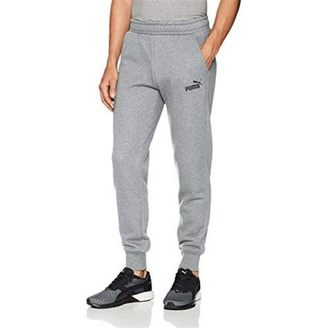 Puma Puma Mens Essential Logo Sweat Pants Closed Medium Gray