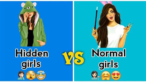 Hidden Girls Vs Normal Girls🤦🏻‍♀️🥰🙋🏻‍♀️🤓normal Girls Vs Hidden Girls