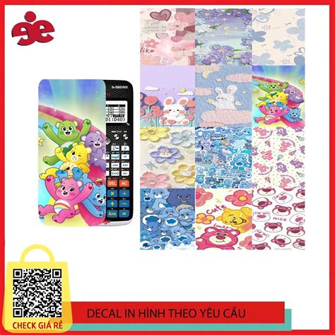 mieng  decal trang tri  tinh casio nhieu hinh de thuong