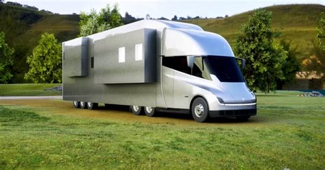 Tesla Semi-Truck Motor Home Concept 3D Animation