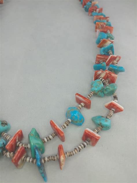 Santo Domingo Kewa Single Strand Turquoise Necklace Gem