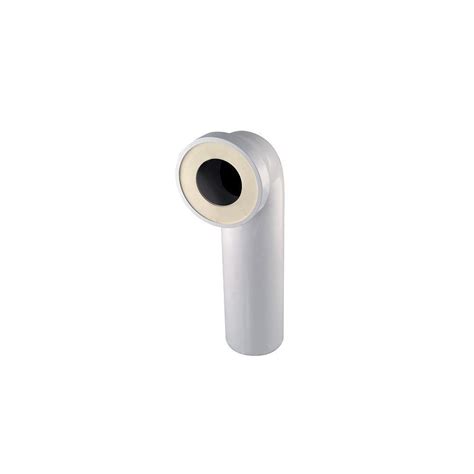 Pipe rigide PVC longue coudée mâle blanche pour WC diam 100 Interplast