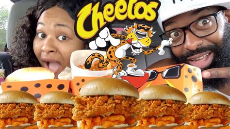 Trying KFC New Cheetos Chicken Sandwich YouTube