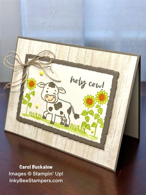 Stampin Up Cutest Cows Congratulations Card Sneak Peek Inky Bee