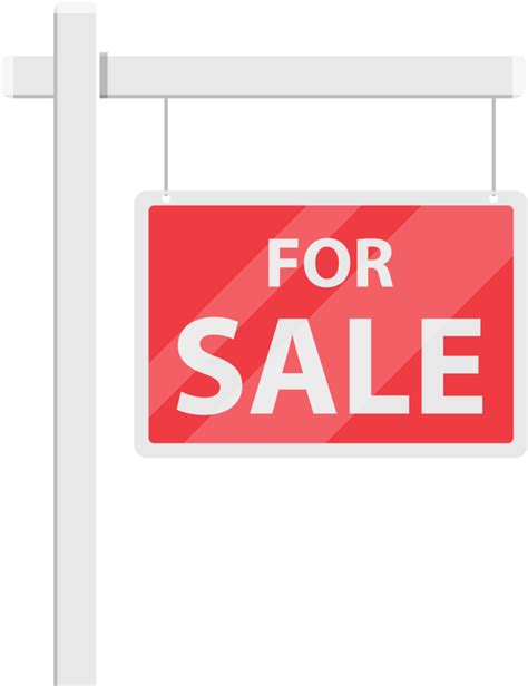 For sale house sign clipart design illustration 9385451 PNG