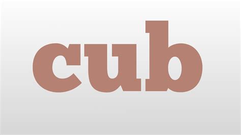 Cub Meaning And Pronunciation Youtube