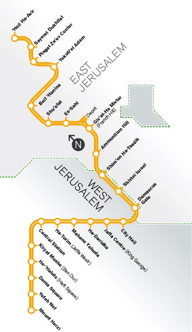 Jerusalem Light Rail Route Map