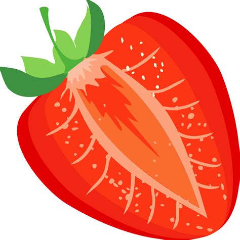 strawberry fruit illustration, flat style icon for strawberry, strawberry vector cartoon shape ...