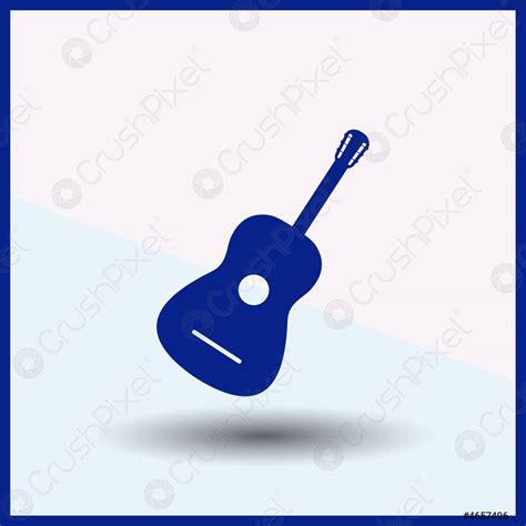 Guitar Icon Vector Acoustic Musical Instrument Sign Stock Vector