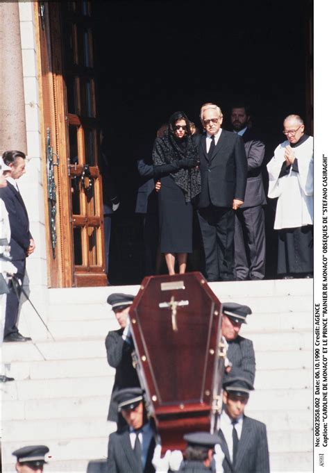 photo caroline de monaco prince rainier iii aux obseques de stefano