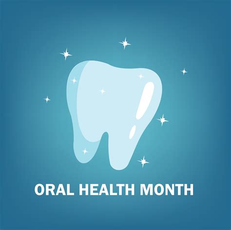 Vector Illustration Design Oral Health Month Simple And Elegant