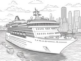 Cruise Ship Coloring Page For Download - Coloring Page