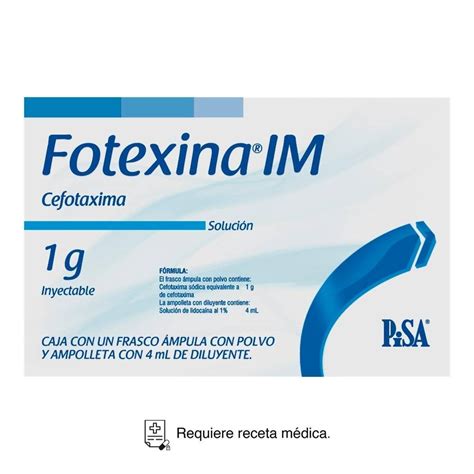 Fotexina I M Cefotaxima 1 g solución inyectable 4 ml Walmart