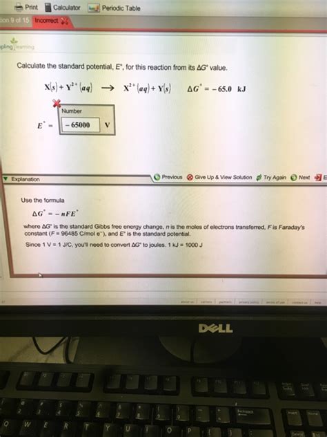 Solved Print Calculator Periodic Table Ion Of Incorrect Chegg