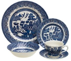 Churchill China Blue Willow Dinnerware