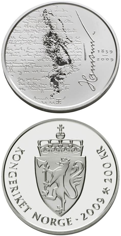 Silver coins. The 0 krone coin series from Norway