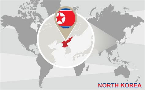 Mapa M Ndi A Coreia Do Norte Ampliada Vetor No Vecteezy