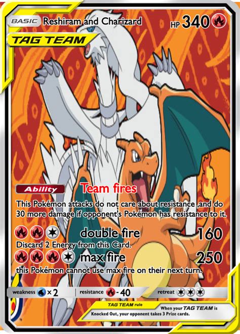 Reshiram and Charizard - PokeCardMaker