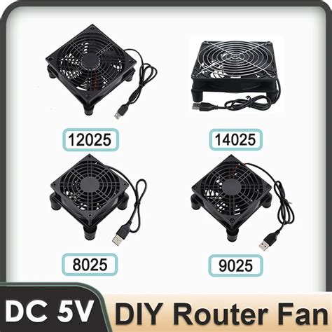 Gdstime DC 5V USB 120mm 140mm DIY Router Fan 80mm W Controller