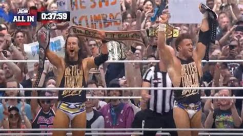 Mjf And Adam Cole Win Roh World Tag Team Titles At Aew All In