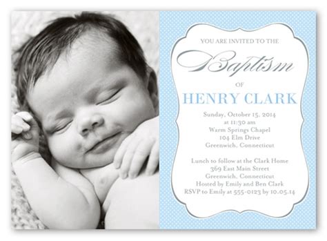 Lovely Script Boy 5x7 Baptism Invitations | Shutterfly