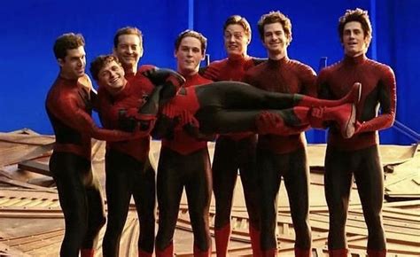 Tobey Maguire Andrew Garfield Tom Holland Abd Their Stunt Doubles