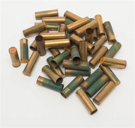 Bonanza lot of 43 brass shotgun shells including 14 loaded 00 buck REM ...