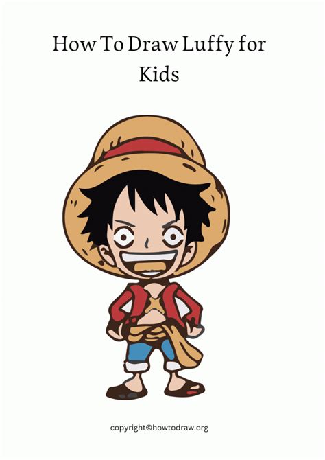 How To Draw Luffy Step By Step – For Kids & Beginners