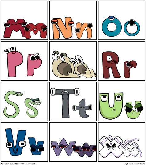 Alphabet Lore Letters With Lowercase Comic Studio