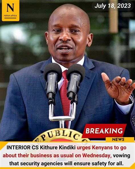 Nation Africa On Twitter INTERIOR CS Kithure Kindiki Urges Kenyans To