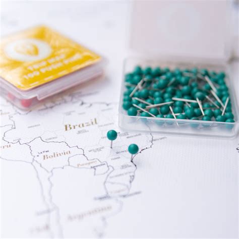 Map Push Pins Rose Gold Push Pin Travel Maps