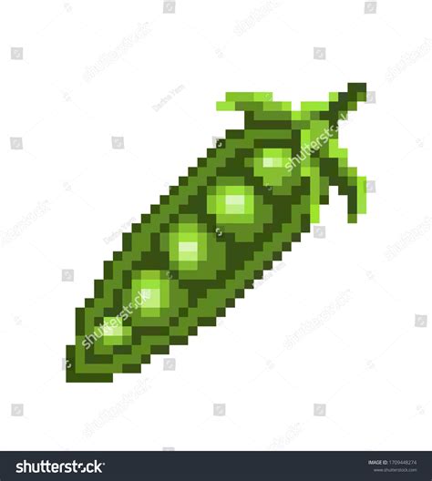 Pixel Art Pea Icon 32x32 Vector Stock Vector Royalty Free 1709448274