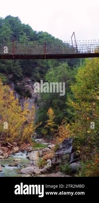 Drone Glides Under Kapikaya Canyons Suspension Bridge Travel Marvel In