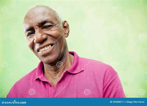 Portrait Of Elderly Black Man Looking And Smiling At Camera Stock Image - Image: 29458671