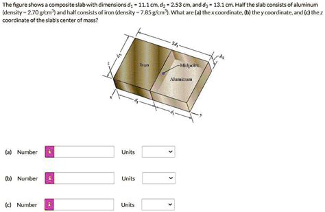 SOLVED The Figure Shows A Composite Slab With Dimensions D1 11 1cm D2