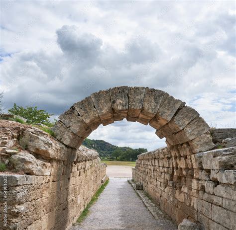 Olympia, the Entrance to the ancient stadium Stock Photo | Adobe Stock