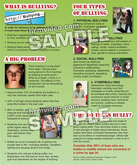 Stamp Out Bullying Pamphlets - Human Relations Media - K-12 Video and ...