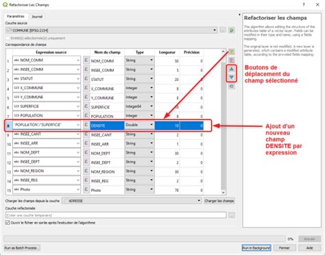 Création suppression et modification des champs d une table