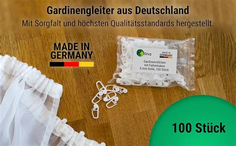 Amazon De Rollina Gardinenhaken Mm St Ck Gardinenr Llchen F R